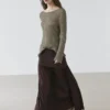 Pull en coton mélangé ajouré