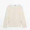 Pull en coton mélangé ajouré