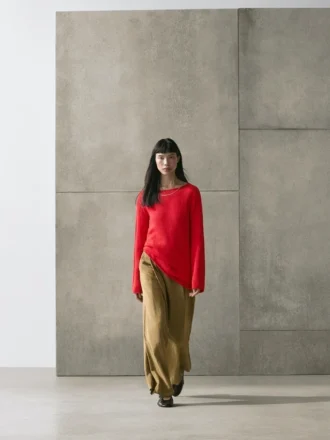 Pull en maille asymétrique