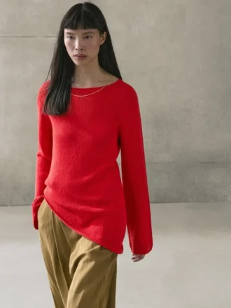 Pull en maille asymétrique