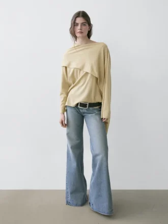 Pull en maille avec détail écharpe