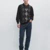 Pull en maille avec motif argyle Pull en maille avec motif argyle