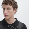 Pull en maille avec motif argyle Pull en maille avec motif argyle
