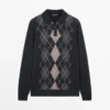 Pull en maille avec motif argyle Pull en maille avec motif argyle