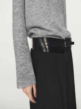 Pull en maille à col bénitier