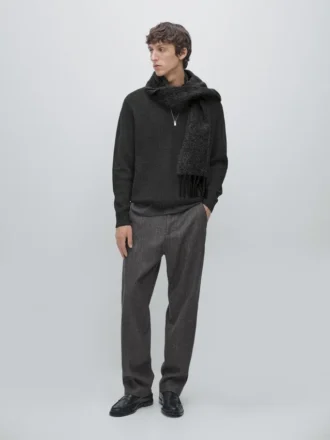Pull en maille à col montant avec fermeture éclair