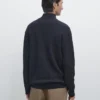 Pull en maille à col montant avec fermeture éclair Pull en maille à col montant avec fermeture éclair