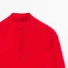 Pull en maille à col roulé boutonné Pull en maille à col roulé boutonné