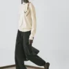 Pull en maille de coton avec détail d’écharpe Pull en maille de coton avec détail d’écharpe