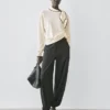Pull en maille de coton avec détail d’écharpe Pull en maille de coton avec détail d’écharpe