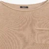 Pull en maille de coton et de lin avec poche Pull en maille de coton et de lin avec poche