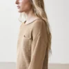 Pull en maille de coton et de lin avec poche Pull en maille de coton et de lin avec poche