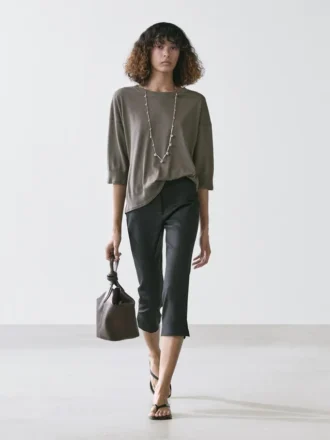 Pull en maille de coton mélangé