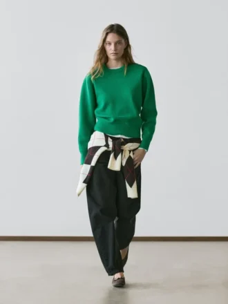 Pull en maille de coton mélangé