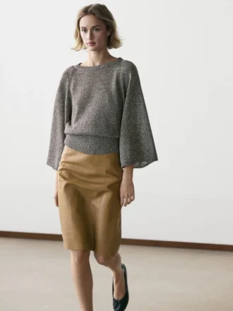 Pull en maille de coton mélangé