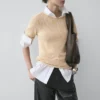 Pull en maille de coton mélangé Pull en maille de coton mélangé