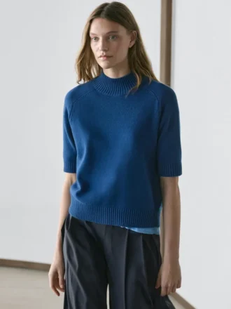 Pull en maille de coton mélangé