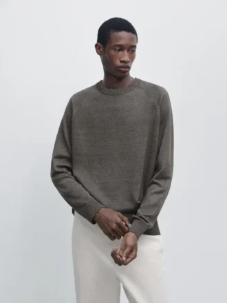 Pull en maille de coton mélangé