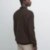 Pull en maille de coton mélangé avec col roulé Pull en maille de coton mélangé avec col roulé
