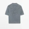 Pull en maille de coton mélangé avec col roulé Pull en maille de coton mélangé avec col roulé
