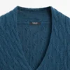 Pull en maille de coton mélangé avec détails noués Pull en maille de coton mélangé avec détails noués
