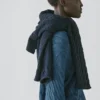 Pull en maille de coton mélangé avec détails noués Pull en maille de coton mélangé avec détails noués