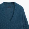 Pull en maille de coton mélangé avec détails noués Pull en maille de coton mélangé avec détails noués