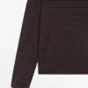 Pull en maille de coton mélangé à rayures Pull en maille de coton mélangé à rayures