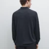 Pull en maille de laine à col polo Pull en maille de laine à col polo