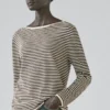 Pull en maille à manches longues rayé Pull en maille à manches longues rayé