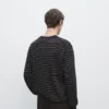 Pull en maille à manches longues rayé Pull en maille à manches longues rayé