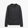 Pull en maille à manches longues rayé Pull en maille à manches longues rayé
