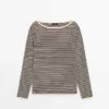 Pull en maille à manches longues rayé Pull en maille à manches longues rayé
