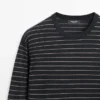 Pull en maille à manches longues rayé Pull en maille à manches longues rayé