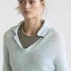 Pull en maille mélangée d’alpaga Pull en maille mélangée d’alpaga