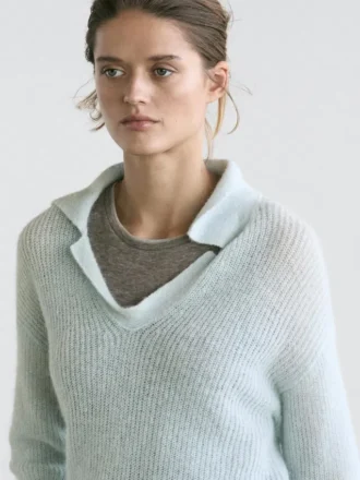 Pull en maille mélangée d&rsquo;alpaga
