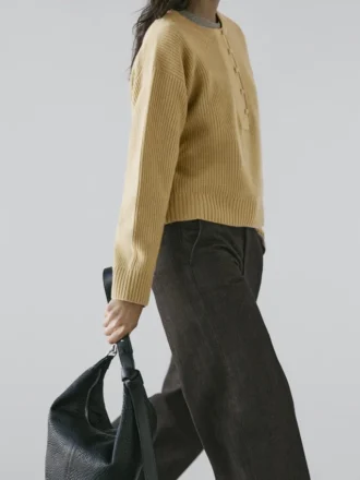 Pull en maille mélangée de laine