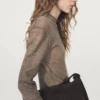 Pull en maille mélangée de laine avec col roulé Pull en maille mélangée de laine avec col roulé