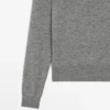 Pull en maille mélangée de laine à col en V Pull en maille mélangée de laine à col en V