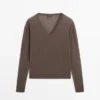 Pull en maille mélangée soie et laine Pull en maille mélangée soie et laine
