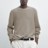 Pull en maille moulina de coton et lin Pull en maille moulina de coton et lin