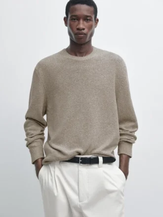 Pull en maille moulina de coton et lin
