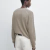 Pull en maille moulina de coton et lin Pull en maille moulina de coton et lin