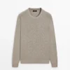 Pull en maille moulina de coton et lin Pull en maille moulina de coton et lin