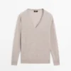 Pull en maille oversize à col en V Pull en maille oversize à col en V