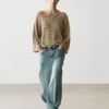 Pull en maille rayée 100 % coton Pull en maille rayée 100 % coton