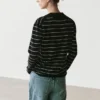 Pull en maille rayée de coton Pull en maille rayée de coton