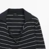 Pull en maille rayée de coton Pull en maille rayée de coton