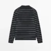 Pull en maille rayée de coton Pull en maille rayée de coton