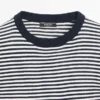 Pull en maille rayée de coton et de soie Pull en maille rayée de coton et de soie